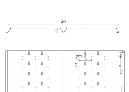 Софит металлический с перфорацией 0,45 PE RAL 9003