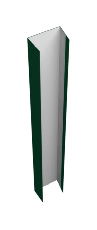 Планка декоративная 11мм для М-образного штакетника 0,45 RAL RAL 6005 Зеленый мох