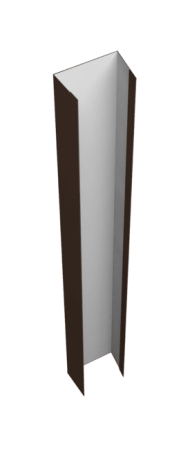 Планка декоративная 15мм для П-образного штакетника 0,45 RAL 8017 Шоколад