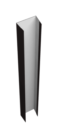 Планка декоративная 11мм для М-образного штакетника 0,45 RAL 9005 Черный