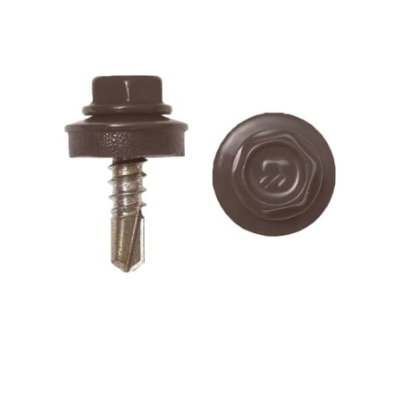 Саморезы с буром 4,8х19 мм RAL 8017