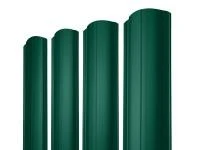 Евроштакетник двухсторонний Полукруглый 116мм, RAL 6005